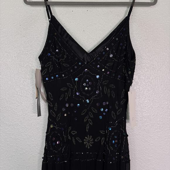 Vintage Sue Wong Nocturne Dress Womens 4 Beaded Silk Whimsigoth Fairy Y2K NEW - Picture 16 of 16